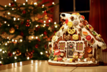 Lebkuchenhaus zur Weihnachtszeit