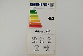 Energieeffizienzlabel einer Waschmaschine ab 2021