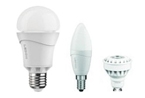 LED-Lampen im Testpaket: klassische Form, Kerze und Spot